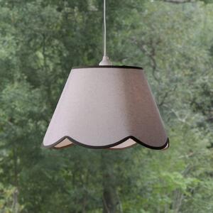 PR Home závesné svietidlo Nell, machovo zelená, Ø 35 cm, látka, Biela / opálová, Obývacia izba / jedáleň, Textil / látka / hodváb, Závesné svietidlo