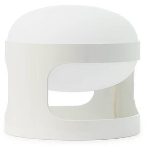 Stolová lampa Kartell KD28, biela, Ø 25 cm, E14-LED, Biela / opálová, Obývacia izba / jedáleň, Plast, Dizajn