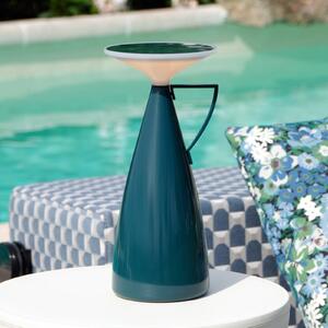 Kartell stolová LED lampa Camomille, petrolová, výška 24 cm, Modrá, Obývacia izba / jedáleň, Plast, Dizajn