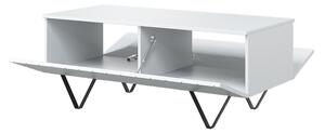 Konferenčný stolík Scalia 2K 120 cm - biely mat / čierne nožičky