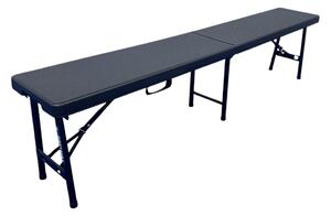 TENTino Plastová skladacia lavica BLACK 180 cm
