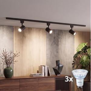 Philips - stmievateľné LED bodové svietidlo pre lištový systém EASYLINK 3xGU10/7W/230V 1m čierne