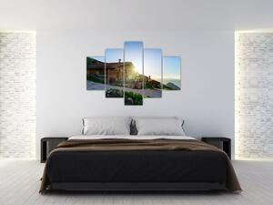 Obraz - Ráno v alpách, Tirolsko (150x105 cm)