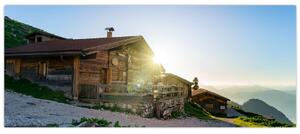 Obraz - Ráno v alpách, Tirolsko (120x50 cm)