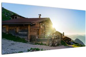 Obraz - Ráno v alpách, Tirolsko (120x50 cm)