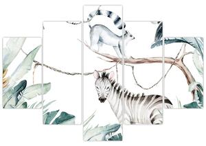 Obraz - Exotické zvieratká (150x105 cm)