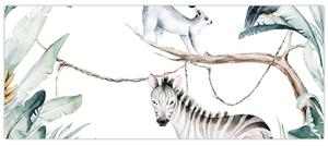 Obraz - Exotické zvieratká (120x50 cm)
