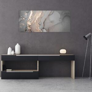 Obrázok - Šedo-zlatý mramor (120x50 cm)