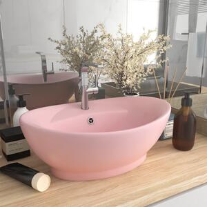 Luxusné umývadlo, prepad, matné ružové 58,5x39 cm, keramika
