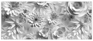 Obraz - Biele kvety (120x50 cm)
