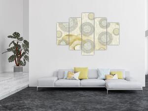 Obraz - Abstrakcia, mramorové kruhy (150x105 cm)