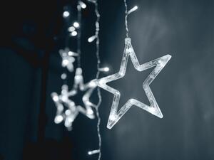 IKO Vianočné svetielka hviezdičky 138 LED, 2,5m – studená biela
