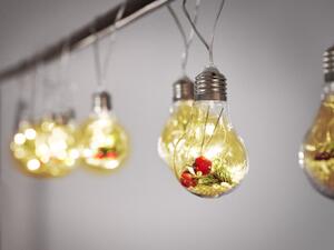 IKO Vianočné svetielka gule s dekoráciou – 3m, 50 LED