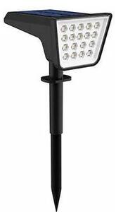 LED RGBW Solárne svietidlo so senzorom LED/3,7V IP54 1200 mAh čierne