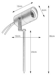 Markslöjd 108484 - LED vonkajšie svietidlo GARDEN24 LED/6W/24V 30 cm IP44 čierna
