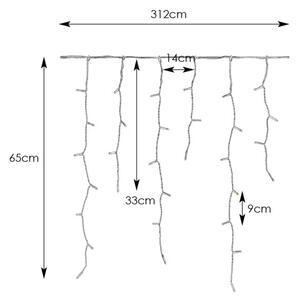 Markslöjd 108179-LED Vonkajší vianočný záves GARDEN24 160xLED/24V 3,1m teplá biela