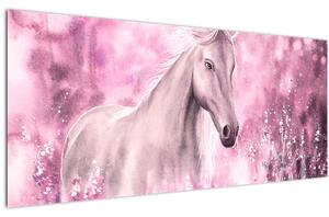 Obraz - Maľovaný kôň (120x50 cm)