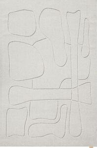 Svetlosivý vlnený koberec 133x190 cm Morphic – Agnella