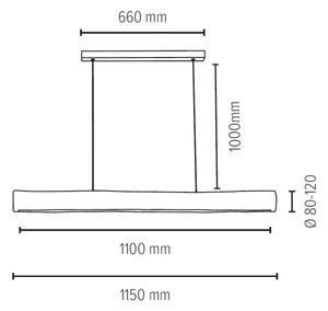 Spot-Light 69680104 - LED Stmievateľný luster na lanku LUCAS LED/33W/230V