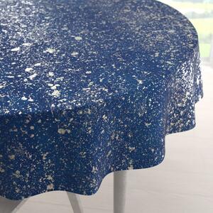 Biante Zamatový okrúhly obrus Isabela IBL-005 Gold Design kráľovská modrá Ø 110 cm