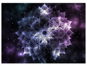 Obraz - Lotusová mandala vo vesmíre (70x50 cm)
