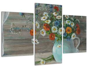 Obraz - Lúčne kvety, olejomaľba (90x60 cm)