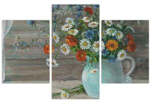 Obraz - Lúčne kvety, olejomaľba (90x60 cm)
