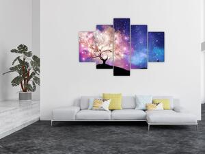 Obraz - Vesmírny strom (150x105 cm)