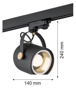 Argon 4311 - Bodové svietidlo do lištového systému NET 1xE27/15W/230V čierna