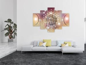 Obraz - Mandala s elementmi (150x105 cm)