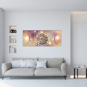 Obraz - Mandala s elementmi (120x50 cm)