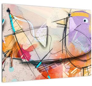 Obraz - Abstrakcia, vtáčik (70x50 cm)
