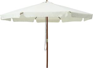 Maison Exclusive - Slnečník s dreveným stožiarom 330 cm pieskovo biely