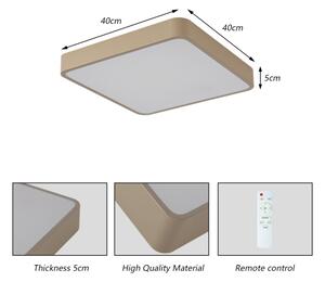 Brilagi-LED stmievateľné stropné svietidlo POOL LED/36W/230V 3000-6000K 40x40 cm béžová+DO