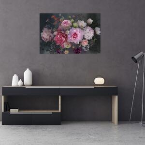 Obraz - Záhradné kvety (90x60 cm)