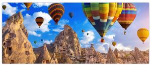Obraz - Teplovzdušné balóny, Cappadocia, Turkey. (120x50 cm)
