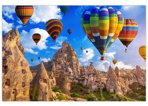 Obraz - Teplovzdušné balóny, Cappadocia, Turkey. (90x60 cm)