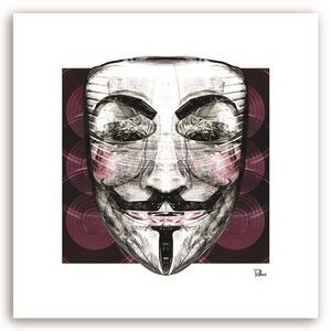 Obraz na plátne Maska Guya Fawkesa - Rubiant Rozmery: 30 x 30 cm