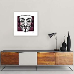 Obraz na plátne Maska Guya Fawkesa - Rubiant Rozmery: 30 x 30 cm