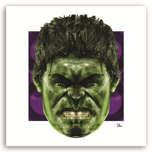 Obraz na plátne Zelená hlava Hulka - Rubiant Rozmery: 30 x 30 cm