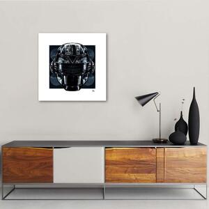 Obraz na plátne Čierna hlava robota - Rubiant Rozmery: 30 x 30 cm