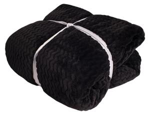 Extra mäkká čierna deka 230 x 200 cm