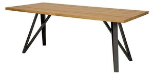 Jedálenský dubový stôl dub s kovovými nohami N-1077