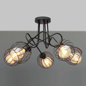 Prisadený luster OXFORD 5xE27/15W/230V čierna