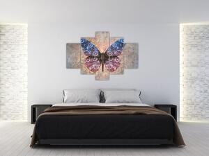 Obraz - Steampunk motýľ (150x105 cm)