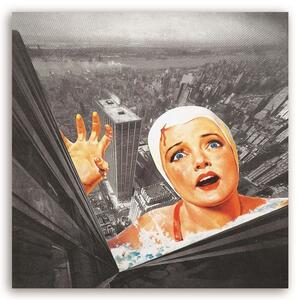 Obraz na plátne Žena padajúca z vrcholu budovy - Lili Chartrand Rozmery: 30 x 30 cm