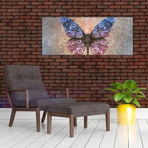 Obraz - Steampunk motýľ (120x50 cm)