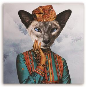Obraz na plátne Mačka v šatách - Lili Chartrand Rozmery: 30 x 30 cm