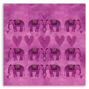 Obraz na plátne Niekoľko slonov indických - Andrea Haase Rozmery: 30 x 30 cm