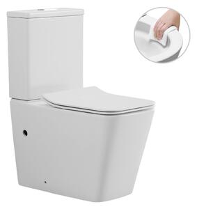 CERANO - WC kombi Bruno, Rimless + UF sedátko - biela lesklá